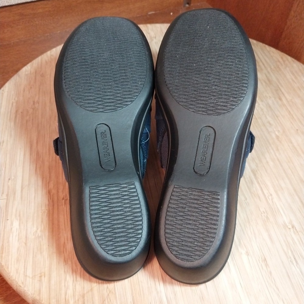 Wear Ever Womens Doriz Navy Blue Comfort Mules Size 8.5M Doleman Slip-On Shoes - Picture 6 of 9